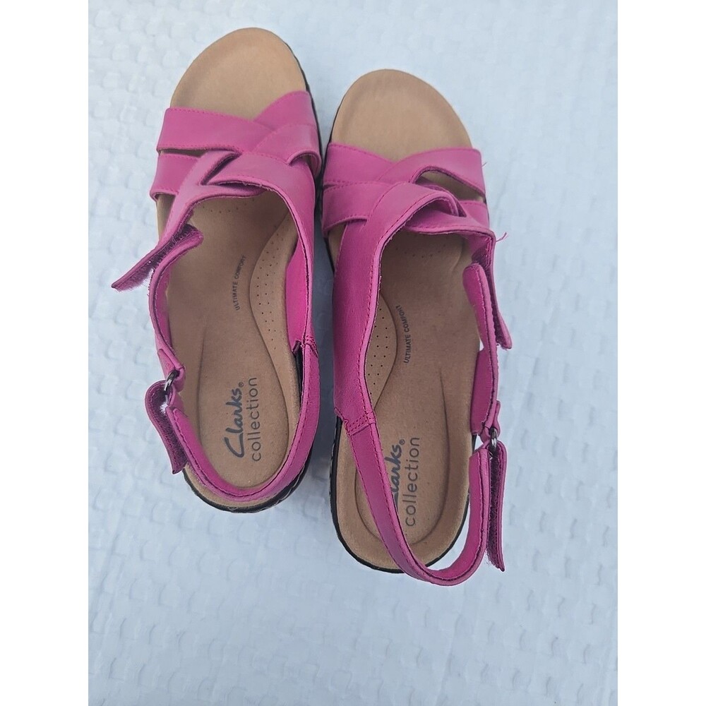 Clarks Collection Merliah Echo Womens Slingback Sandals Mauve Leather Sz 8.5 - Picture 5 of 9